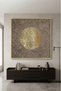 Ayatul Kursi Golden Sphere Islamic Wall Art | Framed Canvas Print | Arabic Calligraphy Decor for Living Room, Bedroom, Office & Gift