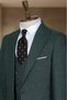 Khaki Blazer Jacket-Vest-Pants Suit- Suit Set - 2