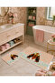 Pink Dog Patterned Non-Slip Base Bath Mat Set of 2 Pastel Children's Bath Rug - 3