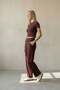 Women's Camisole Fabric Crew Neck Cherry Crop T-Shirt - 2004 - 5