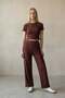 Women's Camisole Fabric Crew Neck Cherry Crop T-Shirt - 2004 - 3