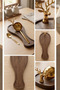 Kitchen Organizer Wooden Spoon Holder Decorative Countertop Spoon Rest Horned Deer Gold - 3