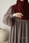 Asya Balloon Sleeve Dress Mink - 6
