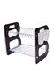 DubaiGallery B Design 2 Layer Dish Drying Stand Dish Rack with Drain Tray Bowl Storage Rack Plate Organizer - 3