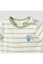 Crew Neck Short Sleeves T-shirt with Stripes - 4