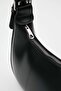 Belt Detailed Baguette Women's Shoulder Bag Black - 3