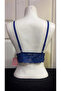 Women's Non-Padded Drawstring Soft Bralet Bra-Indigo - 3