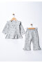 Bow Detailed Baby Girl Set (Bandana Not Included) - 3