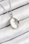 316L Steel Zircon Stone Half Sun Model Silver Color Women's Necklace