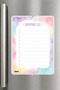 Shopping List - A5 - Magnetic - Pvc - Refrigerator Note Holder & Desktop - Summer Erase - Planner