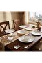 34 Pcs Opal ware Dinner set 6 x Dinner plate 6 x Dessert plate 6 x Soup plate 6 x Bowl 6 x Soup spoon 1 x Serving bowl 1 x Serving Plate 2 x Ladle Dishwasher Microwave safe - 4