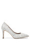 Women's Faux Leather White Heeled Shoes