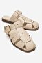 Bevolina Women's Genuine Leather Slippers Beige