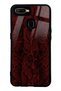 Oppo A5S Red Leather Design Glossy Phone Case