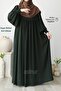 Asya Balloon Sleeve Dress Khaki