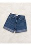 Women's Stone Embellished Denim Shorts High Waist - 4