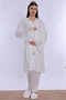 Cotton Maternity Pajama and Dressing Gown Set Effortt - Ecru - 2