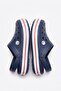 Women's Navy Blue Red Striped Non-Slip Sole Sabo Sea Slippers - 2