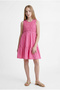 Girl's Sleeveless Dress with Lace Detail - 6
