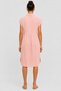 Egyptian Women's Cotton Polo Collar Short Dress Light Pink - 2