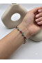 Silver Color Red Floral Ivy Bracelet - 26Blks04 - 2