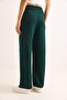 Women's Modal Fabric Wide Leg Sweatpants Green - 6