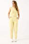 Women's Canvas Pocket Mom Pants Yellow - 2