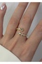 Lyra Stone Front Adjustable Ring