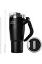 Temp Guard Vacuum Insulated Travel Mug – 180° Rotating Handle, 24H Cold & 12H Hot Retention, Leak-Proof Lids, 950ml