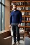 Men's Non-Pilling Regular Fit Classic Polo Collar Knit Sweater - 5