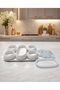 Acar New Jovi Collection Series 11 Piece Porcelain Breakfast Set - Vacuum Sealed Lid - with Tray - 2