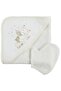 Bee Embroidered Towel - Ecru
