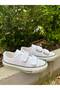 Unisex White Thick Sole Velcro Linen Sports Shoes - 6