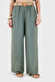 Wide Leg Linen Trousers with Belt Detail Pants 5056543 - 2