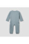 Henley Neck Sleepsuit with Teddy Applique - Cotton - Long Sleeves - 2