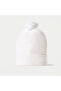 Solid Beanie Cap with Striped Gloves Set - 2