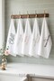 100% Cotton Embroidered Design Text Pattern Hand and Face Towel 50X90 cm Set of 5 - 5