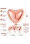 Rose Gold Heart Foil Balloon 18 Inch Birthday Party Decoration Balloon with Helium - 2