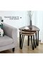 Rustic Industrial Nesting Tables, Set of 3 – Sturdy Wood and Metal Side Tables for Living Room, Coffee Table Set, Easy Assembly, Space-Saving Design, Rustic Brown