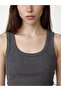 Anthracite U-Neck Women's Undershirt - 3