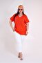 Women's Plus Size V-Neck Blouse with Sleeve Epaulettes - 8