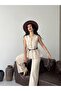 Women's Buttoned Belted Vest and Palazzo Pants Two-Piece Set