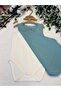 Girl's 2-Piece Lace Collared Undershirt with Snap Buttons on the Bottom - 100% Natural Cotton - Mint&Ecru - 5