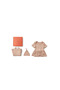 Bamboo Onesie Dress New Born Gift Set- Girls Mocha