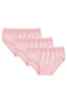 Lycra Thin Lace Girls' Panties Pink 3-Pack