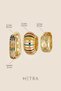 Gold Colored Striped 3-Piece Hoop Earring Set - 4