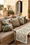 Rome Antique Khaki Green 4 Cushion Covers 1 Runner 5-Piece Set Cushion Cover Set. Table Set Double-Sided Throw Pillow Cover Digital Printing - 3