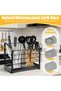 Large Utensil Holder, Dual-Use Kitchen Cooking Utensil Holder Organizer with Diatomaceous Earth Base for Kitchen Counter & Wall Mount(2 Compartments) - 4