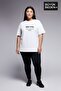 Women's Large Size Milano Italy Printed 3Xl-6Xl Crew Neck T-Shirt Spr25Btsk510-09 - 3