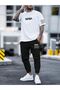 Unisex Black Set – Oversized T-Shirt with Butterfly Print and Comfortable Pants Set – 3XL, 4XL, 5XL 6XL